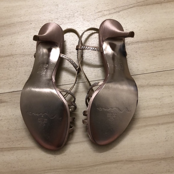 Nina Tan Bejeweled Strappy Heels Size: 7 - Picture 7 of 9
